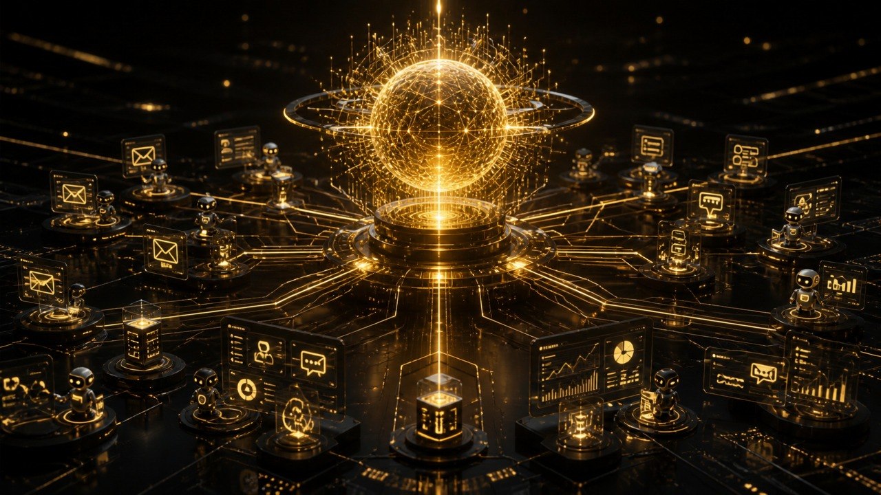 Supervisory AI system coordinating multiple automation agents